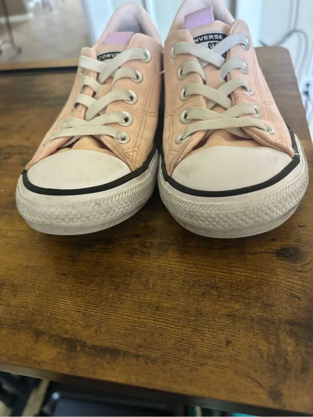 Converse Low Top Sneakers - Pale Pink and White